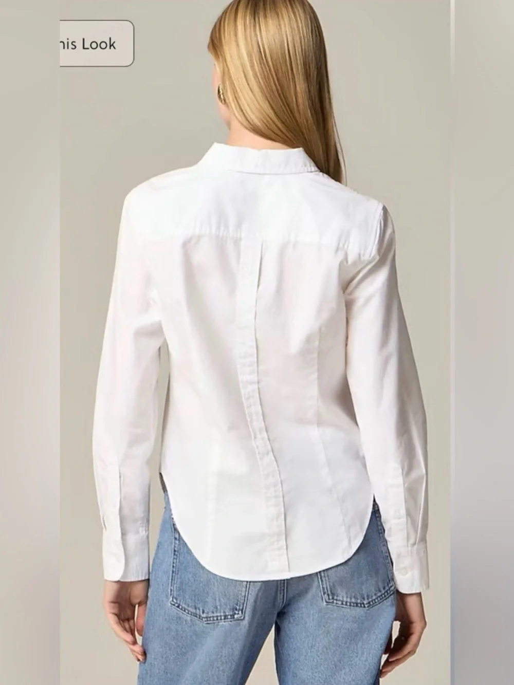 J.Crew Shrunken button-up shirt in broken-in cotton oxford white